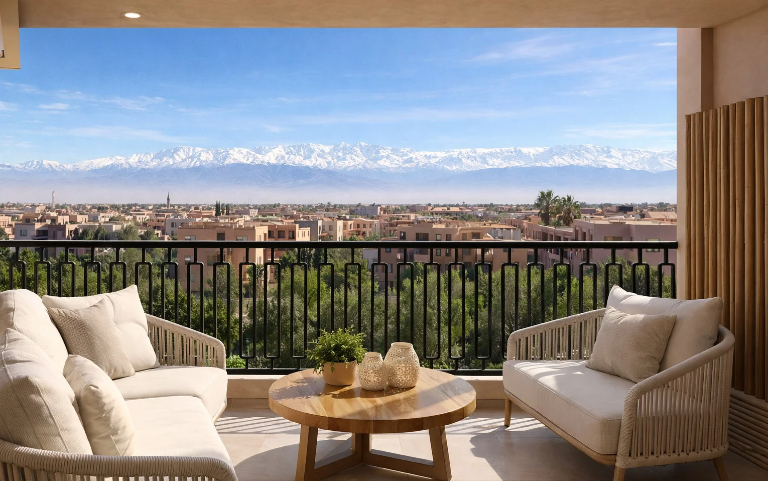 Marrakech vue aérienne immobilier de prestige