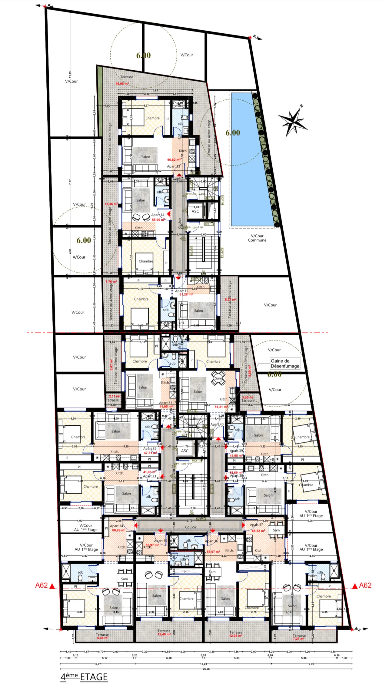 Projet de studios neufs avec piscine et Gym l'Hivernage - Photo 24