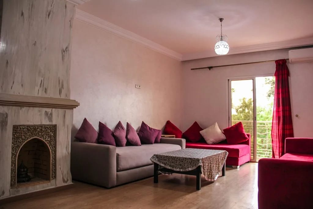 location longue durée appartement à marrakech vue jardin Harti - Photo 2